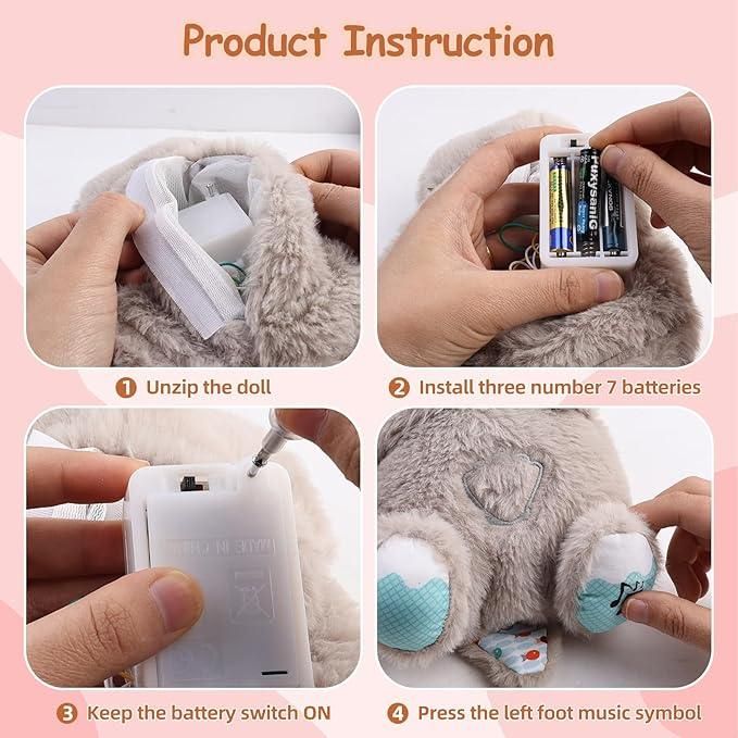 PuffyDreams™ Breathing Teddy Plush Toy