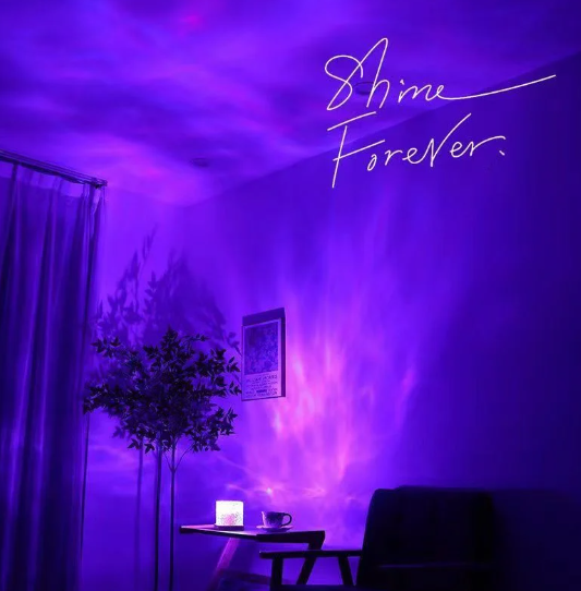 Ocean Night Lamp with Remote | Northern Lights for Room, Lobby, Bathroom - HomeFlair