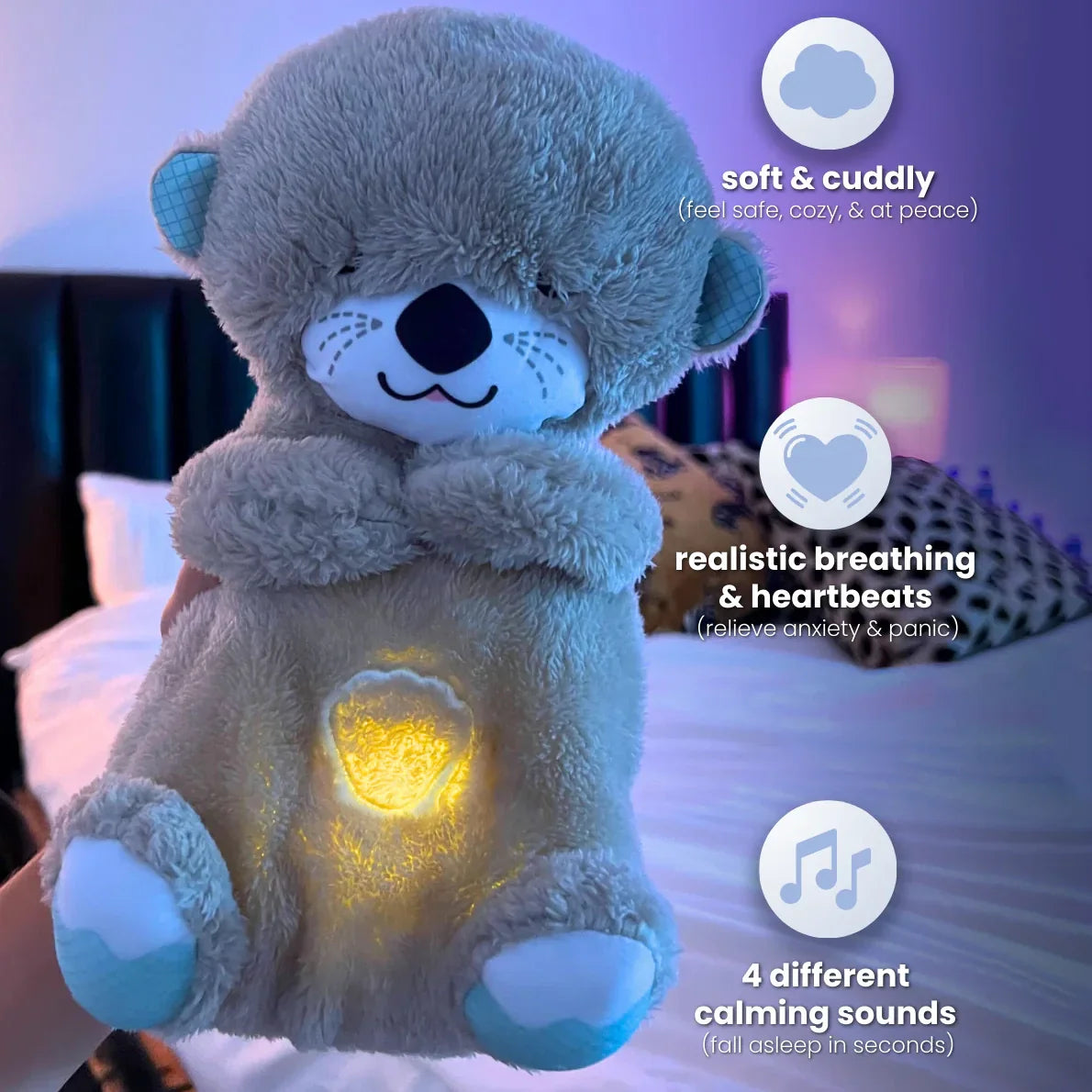 PuffyDreams™ Breathing Teddy Plush Toy