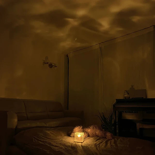 Ocean Night Lamp with Remote | Northern Lights for Room, Lobby, Bathroom - HomeFlair