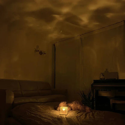 Ocean Night Lamp with Remote | Northern Lights for Room, Lobby, Bathroom - HomeFlair