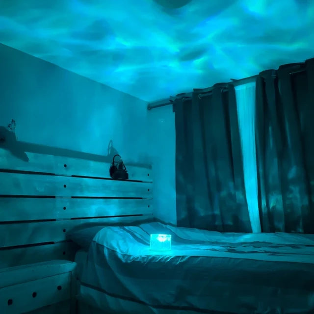 Ocean Night Lamp with Remote | Northern Lights for Room, Lobby, Bathroom - HomeFlair