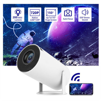 Mini Home Theater Projector – 180° Rotation & Auto Focus