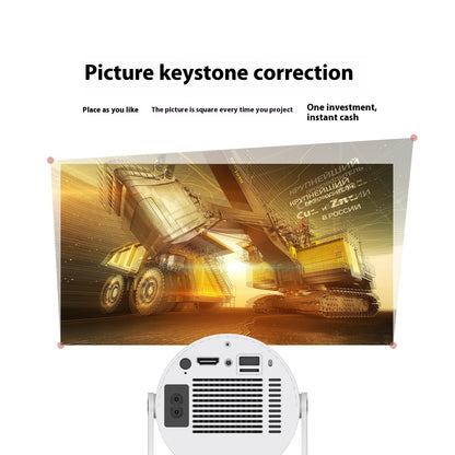 Mini Home Theater Projector – 180° Rotation & Auto Focus